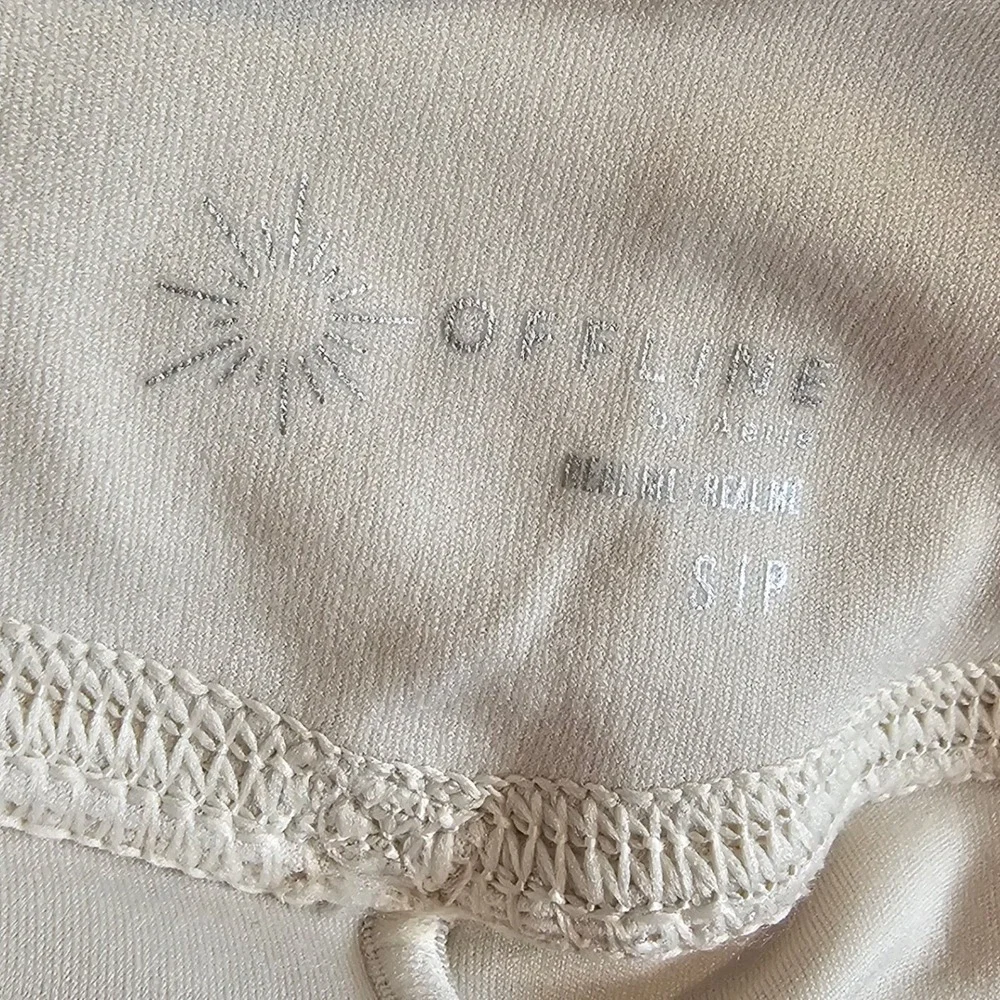 OFFLINE by Aerie Real Me Lace Skort Cream Ruffle Tiered Mini Skirt Small NEW - Picture 2 of 12